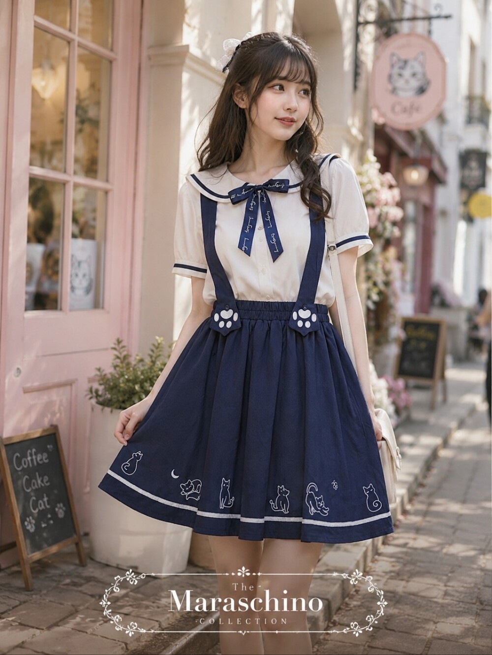 LunaCatz Kitty Paws Kawaii Overall Skirt | L